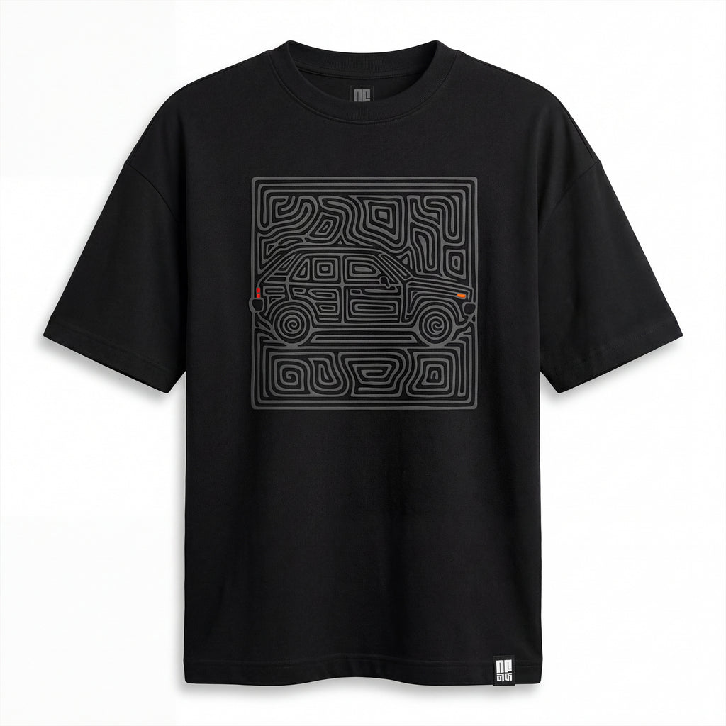 NVRFOUND LABYRINTH T-SHIRT - BLACK