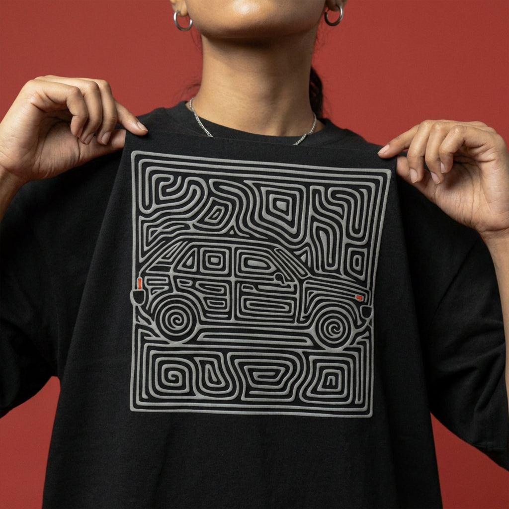 NVRFOUND LABYRINTH T-SHIRT - BLACK