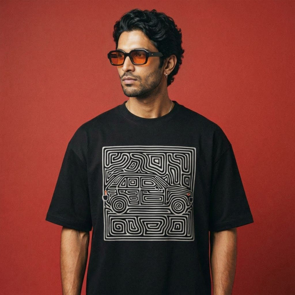 NVRFOUND LABYRINTH T-SHIRT - BLACK