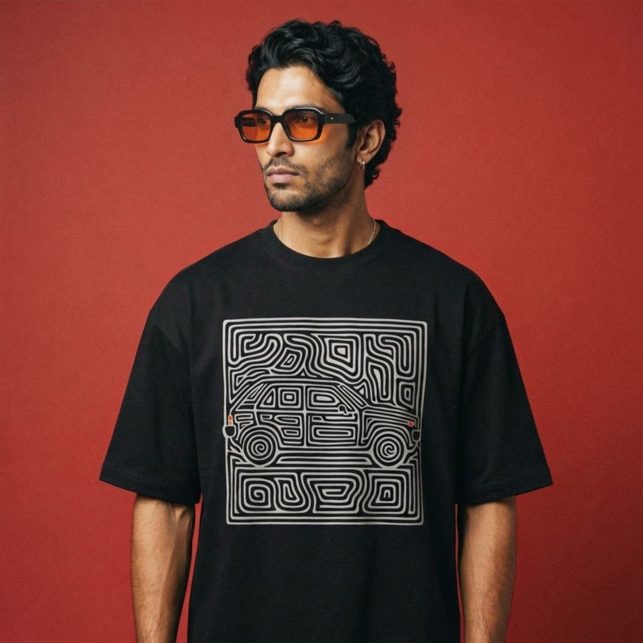 NVRFOUND LABYRINTH T-SHIRT - BLACK