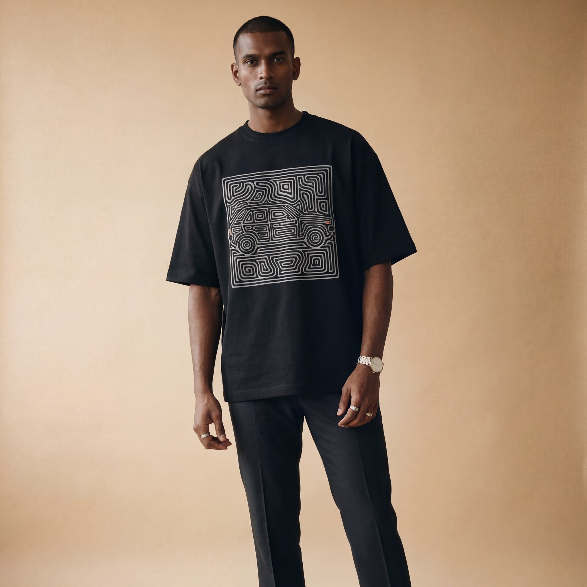 NVRFOUND LABYRINTH T-SHIRT - BLACK