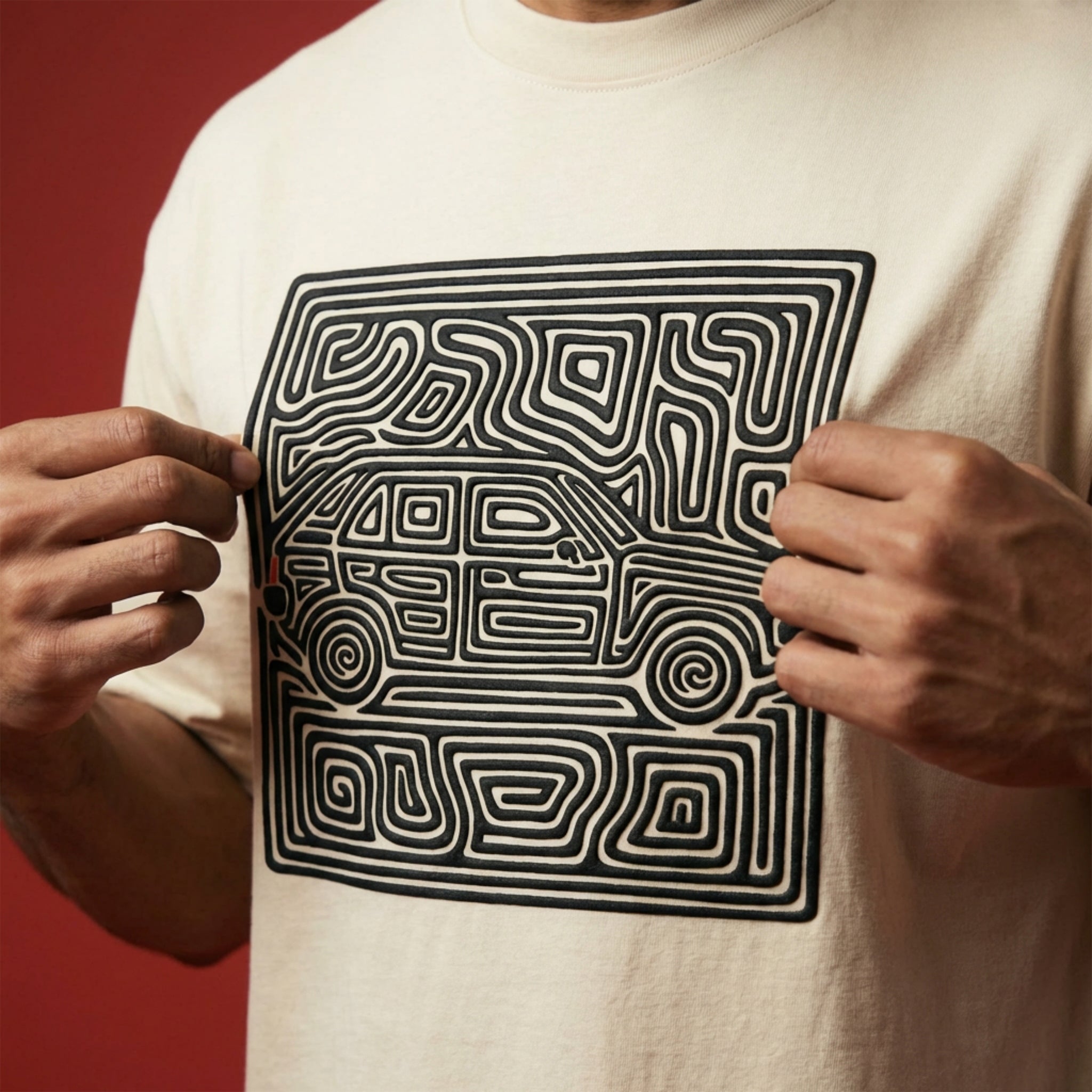 NVRFOUND LABYRINTH T-SHIRT - Off-White