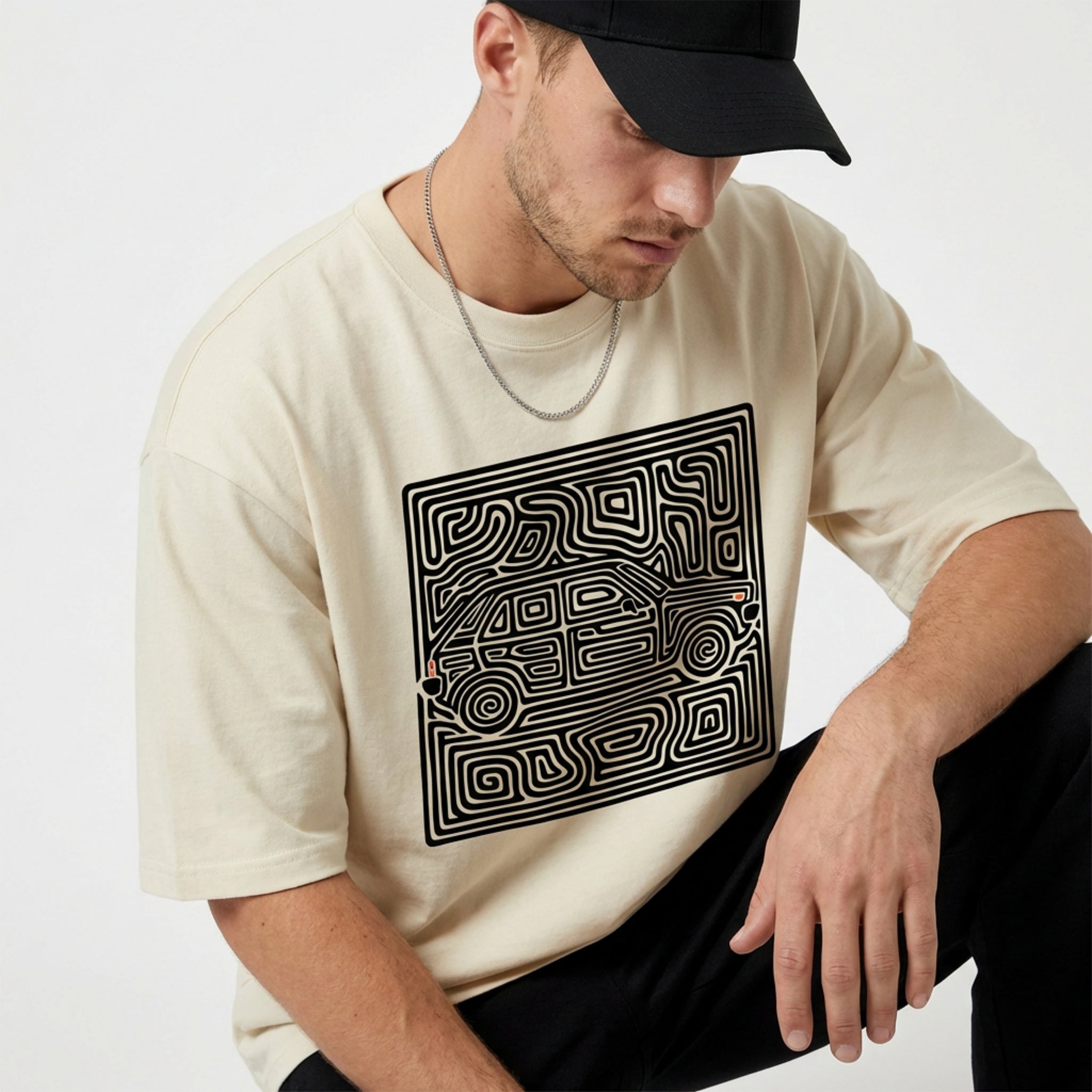 NVRFOUND LABYRINTH T-SHIRT - Off-White